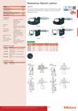 75 Микрометры Mitutoyo Digimatic трубные Функции Серия 395 ORIGIN (Отсчёт) Автоотключение через 20 мин. простоя Предупреждение о низком напряжении HOLD ( Каталог MITUTOYO 2015 Измерительный инструмент метрологическое оборудование и контрольно-измерительные приборы Стр. 75