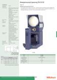 497 Измерительный проектор Mitutoyo PH-3515F Спецификация Проецируемое изображение Прямое Экран проектора Действительный диаметр: 353 мм Материал экрана с Каталог MITUTOYO 2015 Измерительный инструмент метрологическое оборудование и контрольно-измерительные приборы Стр. 497