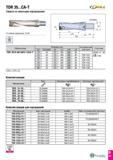 114 TDR 35 CA-T Сверло со сменными картриджами DCONMSh6 Обозначение Размеры (мм) Установочная Пластина DC DCONMS DF LU LPR LS пластина TDR 3574-80-50 Каталог TAEGUTEC 2020 Вращающийся режущий и вспомогательный инструмент по металлу Твердосплавные пластины Сборные фрезы с СМП Монолитные фрезы и сверла Инструментальные патроны Стр. D47