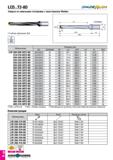 135 LCD T2-8D SBADEffi/SH Сверло со сменными головками с хвостовиком Weldon Глубина сверления: 8xD Обозначение Размеры (мм) DC DCONMS DF LU LPR LS PL Каталог TAEGUTEC 2020 Вращающийся режущий и вспомогательный инструмент по металлу Твердосплавные пластины Сборные фрезы с СМП Монолитные фрезы и сверла Инструментальные патроны Стр. D68