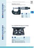 64 MICROMETERS WITH ANALOGUE INDICATION ETALon Basic to 001 mm Standard micrometer with measuring range from 0 to 100 mm P 01 19046 0-25 mm 0 01 mm if ET Каталог TESA 2014 Контрольно-измерительный инструмент и оборудование Стр. C-7 ENG