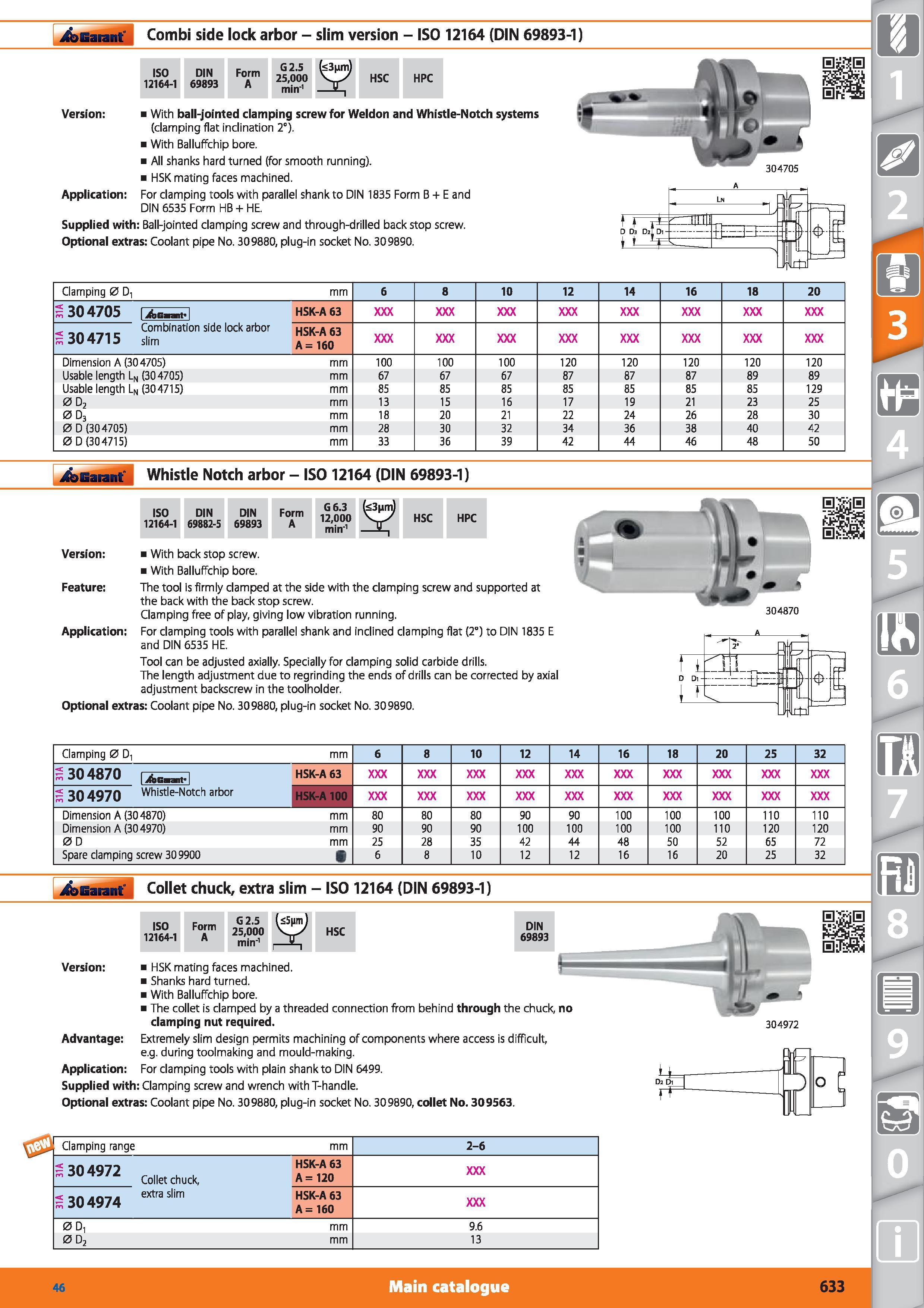 633 Garant Combi side lock arbor - slim version - ISO 12164 (DIN 69893-1) ISO DIN 12164-1 69893 Form A G2 5 25,000 min-1 HSC HPC Version With ball-jo Каталог HOFFMANN GROUP 2015 Инструмент режущий слесарный измерительный абразивный Оборудование Комплексные поставки для промышленных предприятий Стр. 633 ENG