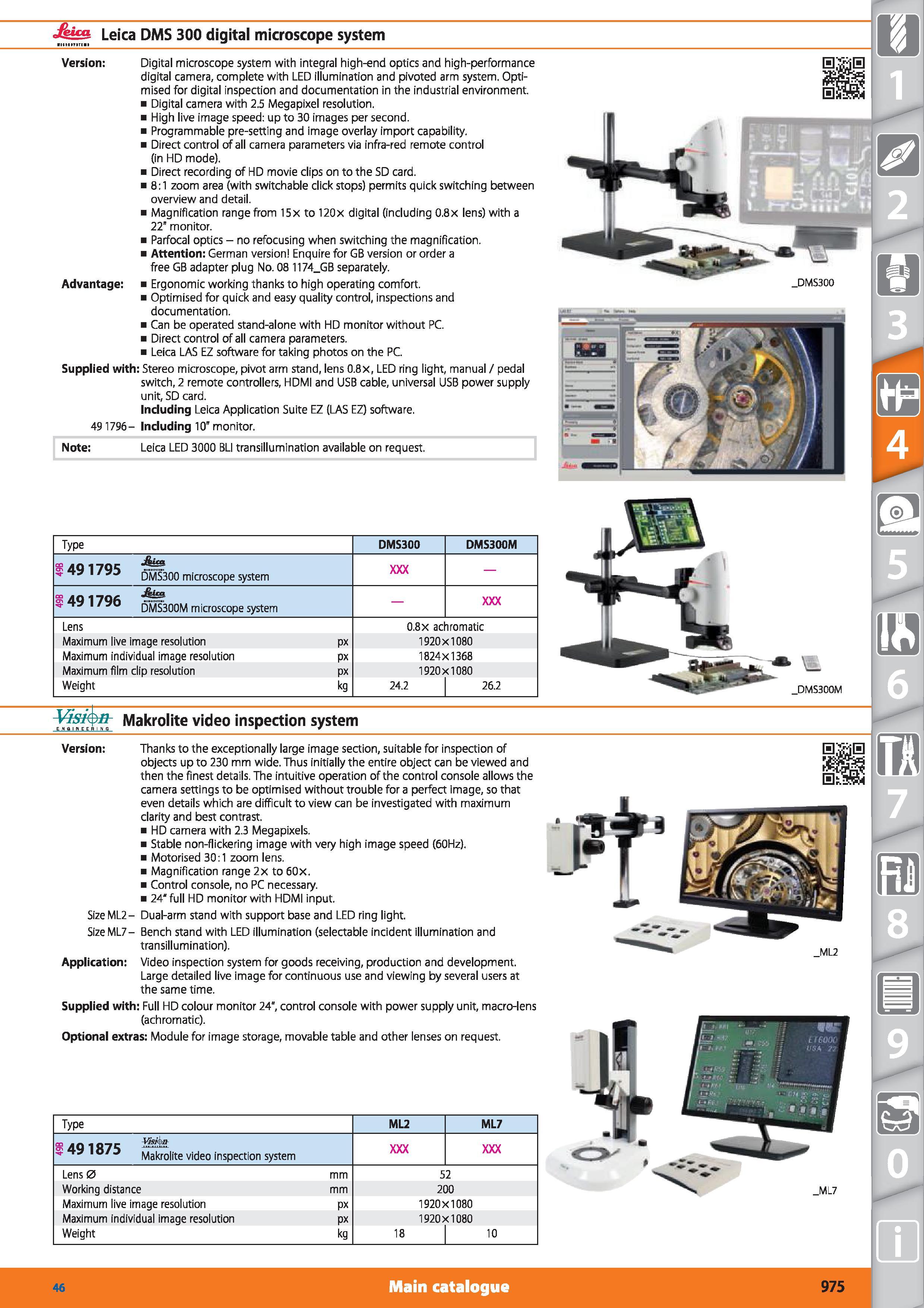 975 Leica DMS 300 digital microscope system Version Digital microscope system with integral high-end optics and high-performance digital camera, comp Каталог HOFFMANN GROUP 2015 Инструмент режущий слесарный измерительный абразивный Оборудование Комплексные поставки для промышленных предприятий Стр. 975 ENG