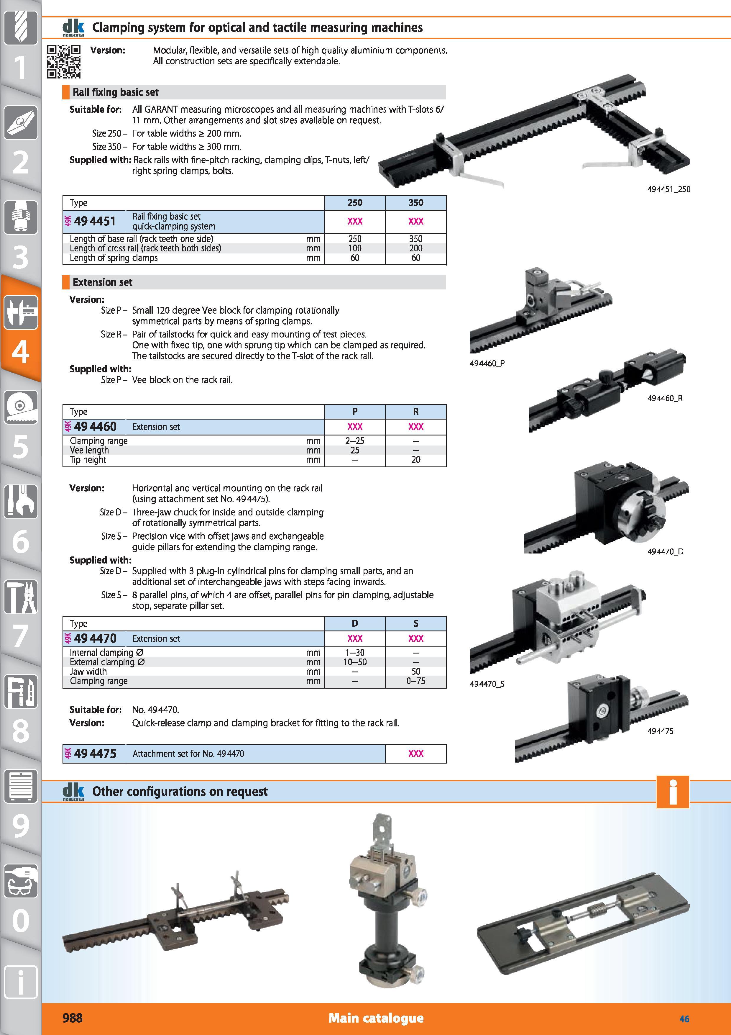 988 0=30 dk Clamping system for optical and tactile measuring machines 0 Version Modular, flexible, and versatile sets of high quality aluminium comp Каталог HOFFMANN GROUP 2015 Инструмент режущий слесарный измерительный абразивный Оборудование Комплексные поставки для промышленных предприятий Стр. 988 ENG