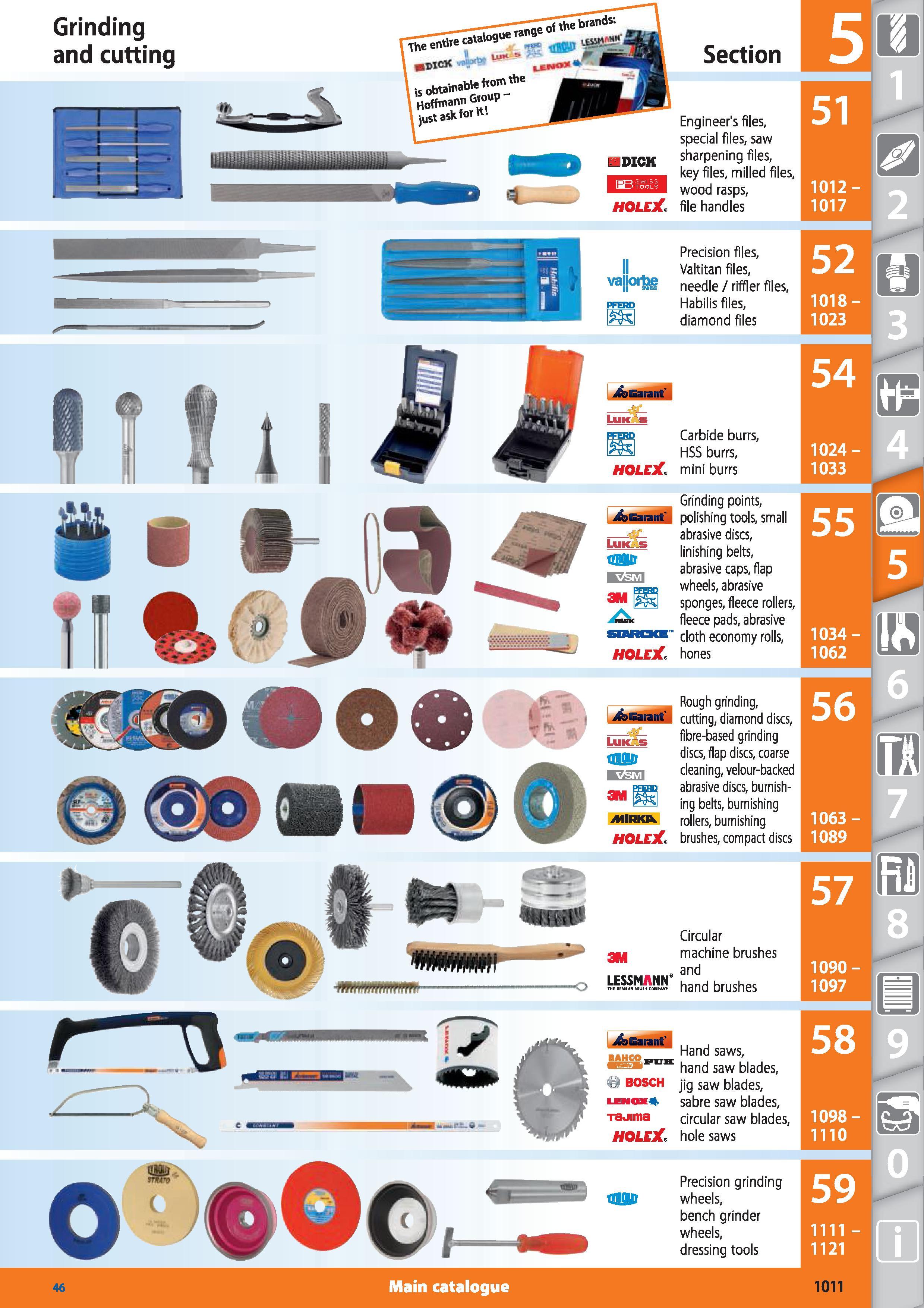 1011 brands ligitfjSr Section DICK holejC, Engineer's files, special files, saw sharpening files, key files, milled files, wood rasps, file handles 10 Каталог HOFFMANN GROUP 2015 Инструмент режущий слесарный измерительный абразивный Оборудование Комплексные поставки для промышленных предприятий Стр. 1011 ENG