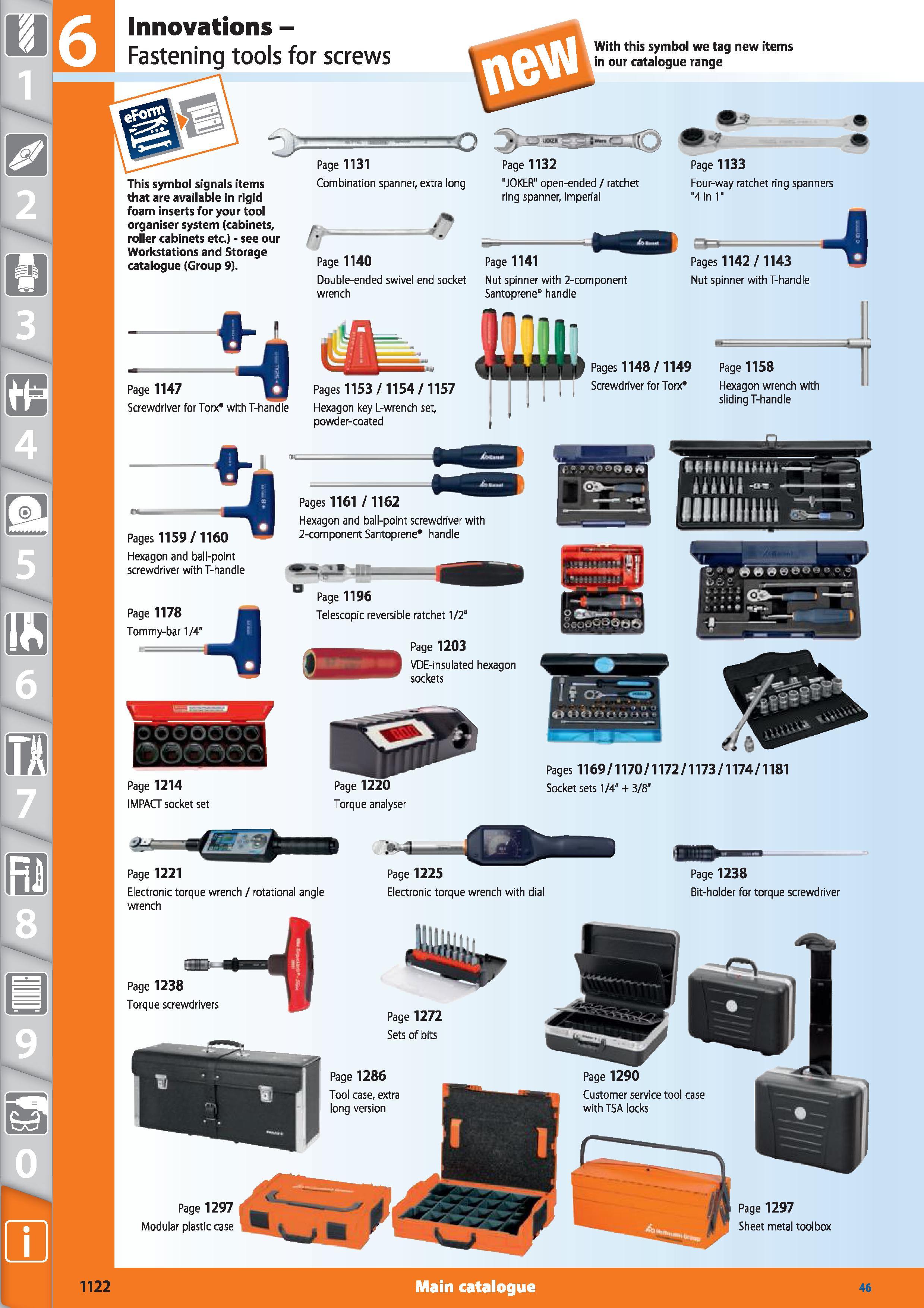 1122 Innovations - Fastening tools for screws This symbol signals items that are available in rigid foam inserts for your tool organiser system (cabin Каталог HOFFMANN GROUP 2015 Инструмент режущий слесарный измерительный абразивный Оборудование Комплексные поставки для промышленных предприятий Стр. 1122 ENG