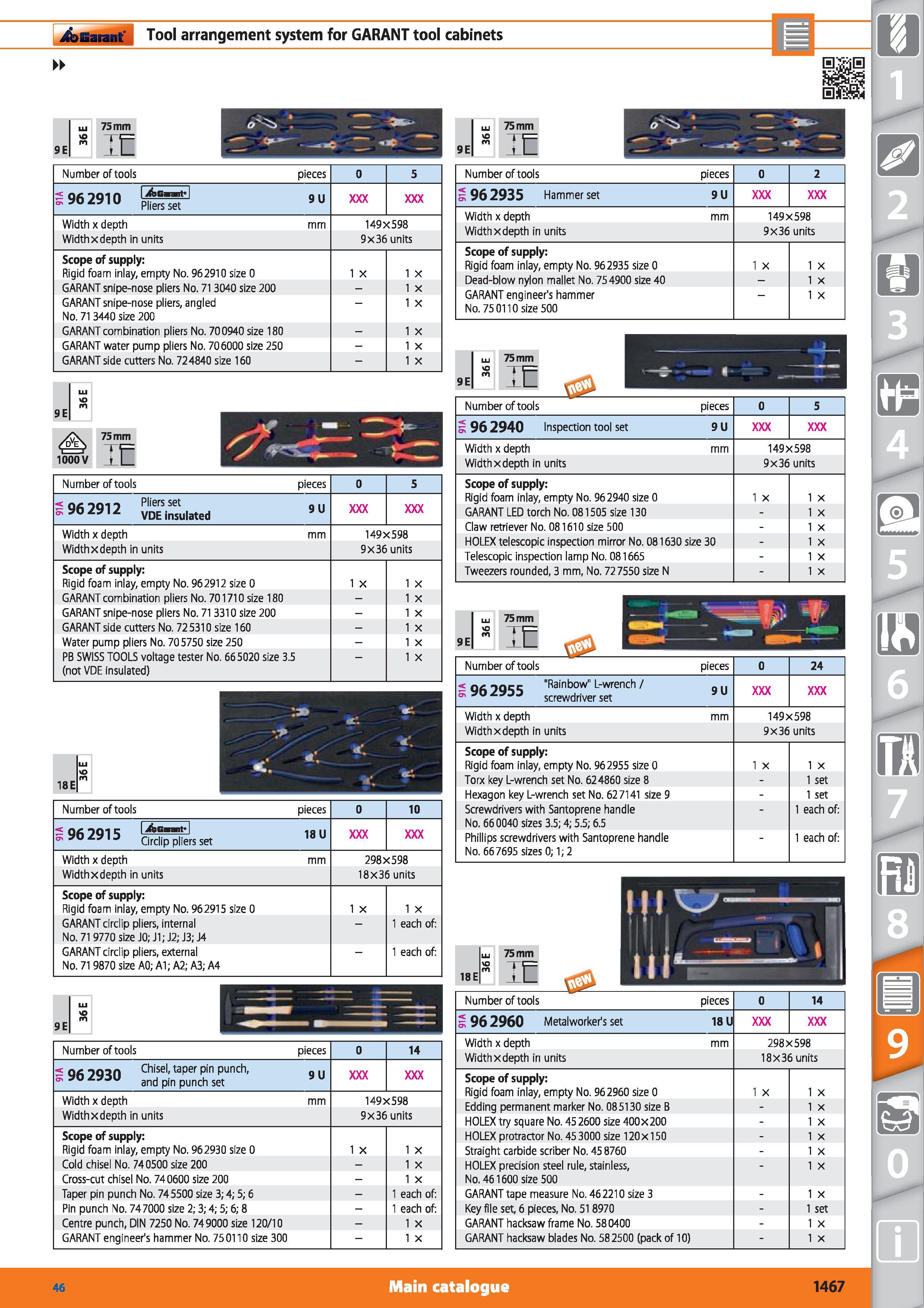 1467 Garant Tool arrangement system for GARANT tool cabinets LU 75 mm 9 E m 11 LU VO 9 E 75 mm Tp 1000V J_L LU VO 18E LU VO 9 E Number of tools pieces Каталог HOFFMANN GROUP 2015 Инструмент режущий слесарный измерительный абразивный Оборудование Комплексные поставки для промышленных предприятий Стр. 1467 ENG