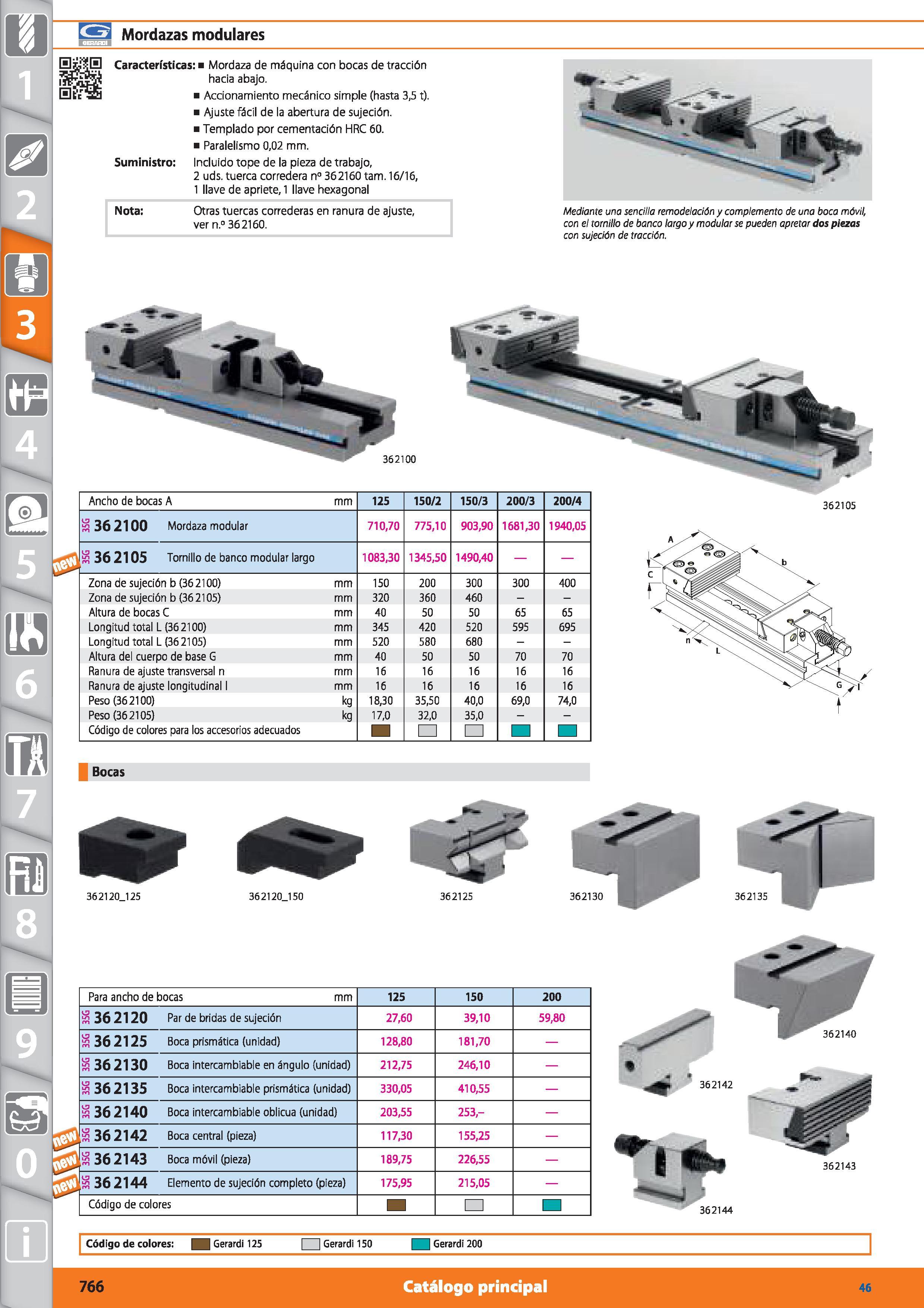 766 es Mordazas modulares El 0 Características: Mordaza de máquina con bocas de tracción hacia abajo Accionamiento mecánico simple (hasta 3,5 t) Ajus Каталог HOFFMANN GROUP 2015 Инструмент режущий слесарный измерительный абразивный Оборудование Комплексные поставки для промышленных предприятий Стр. 766 SPA
