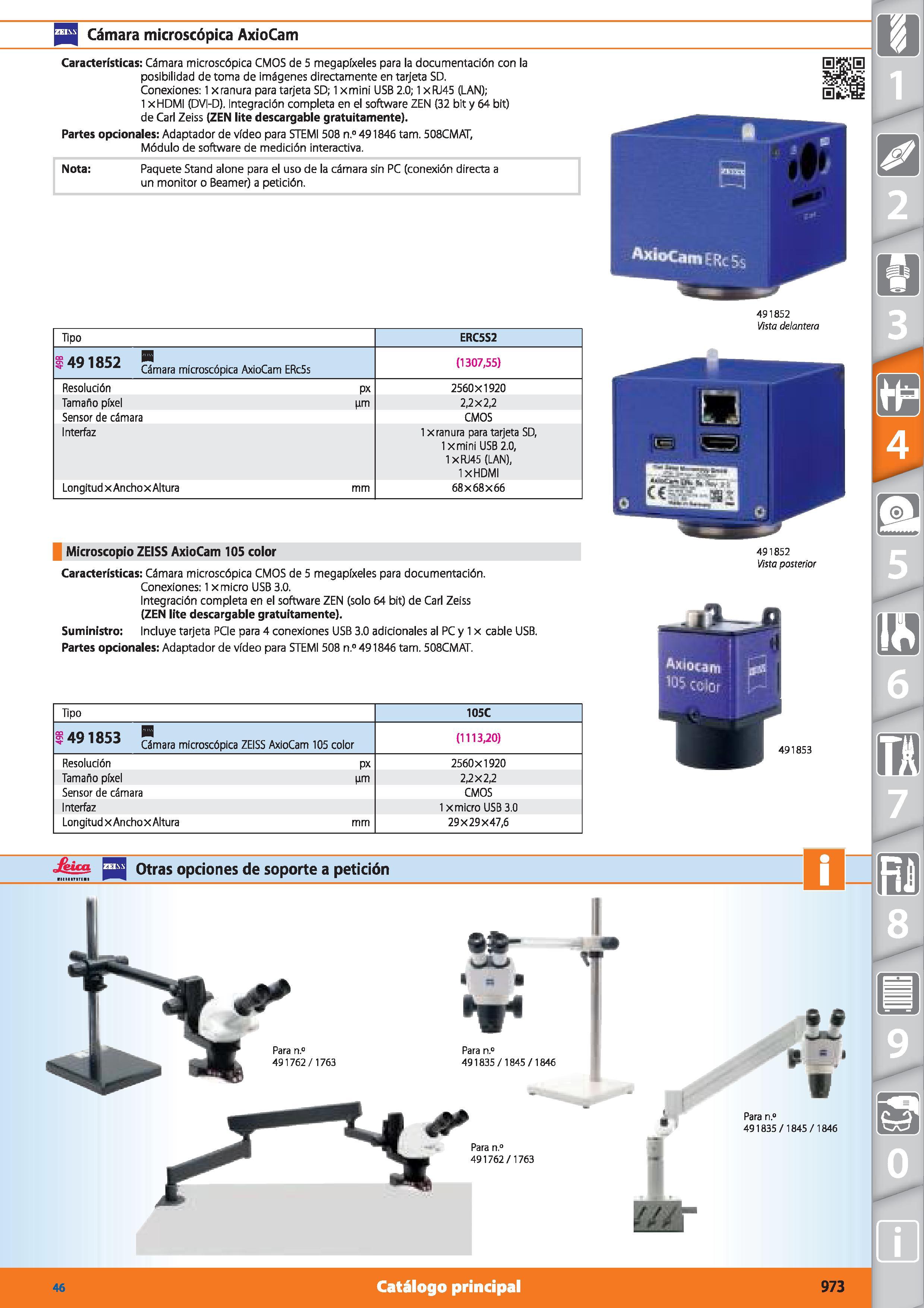 973 Cámara microscópica AxioCam Características: Cámara microscópica CMOS de 5 megapixeles para la documentación con la posibilidad de toma de imágen Каталог HOFFMANN GROUP 2015 Инструмент режущий слесарный измерительный абразивный Оборудование Комплексные поставки для промышленных предприятий Стр. 973 SPA