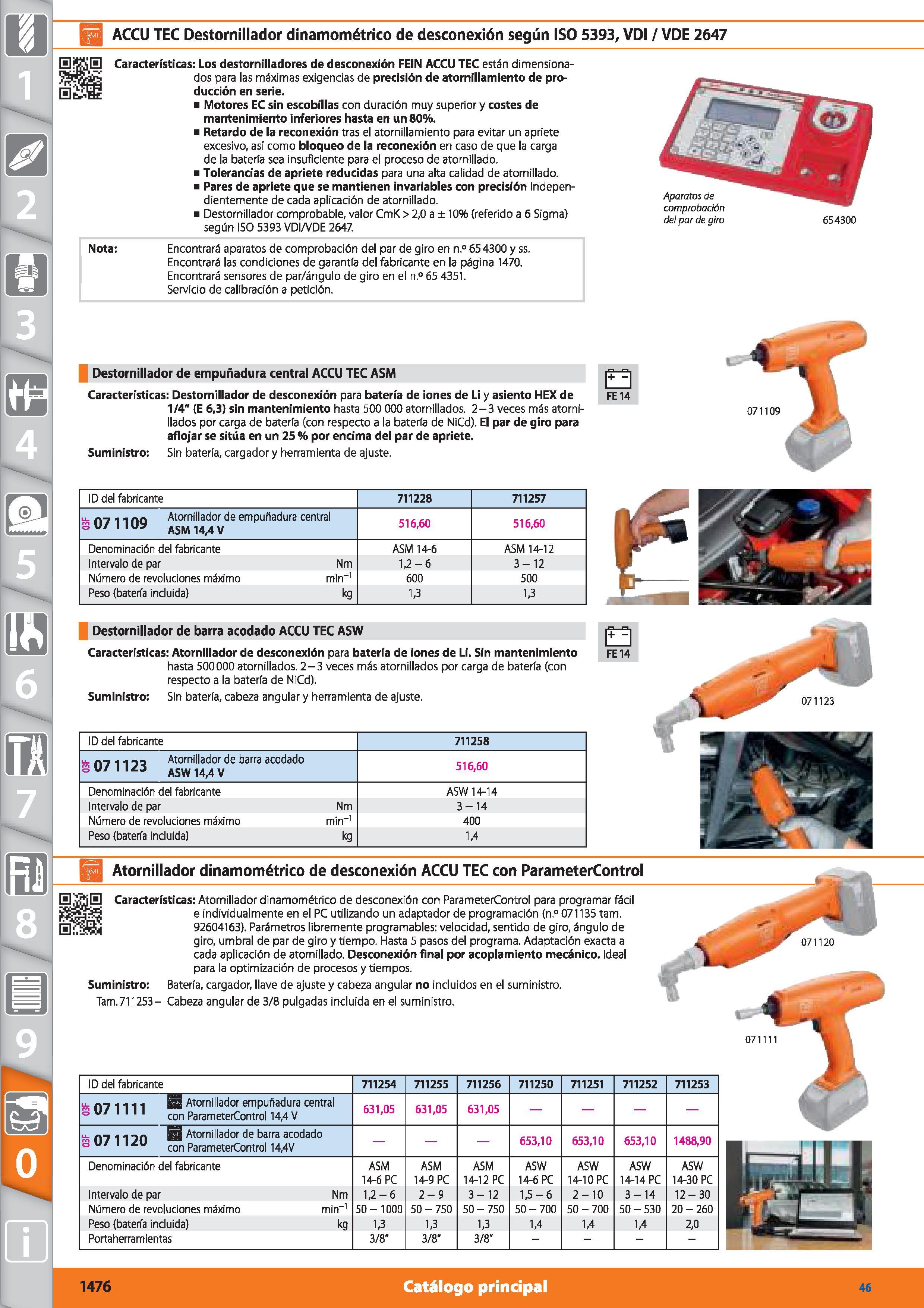 1476 ACCU TEC Destornillador dinamométrico de desconexión según ISO 5393, VDI / VDE 2647 HítyE Características: Los destornilladores de desconexión FE Каталог HOFFMANN GROUP 2015 Инструмент режущий слесарный измерительный абразивный Оборудование Комплексные поставки для промышленных предприятий Стр. 1476 SPA