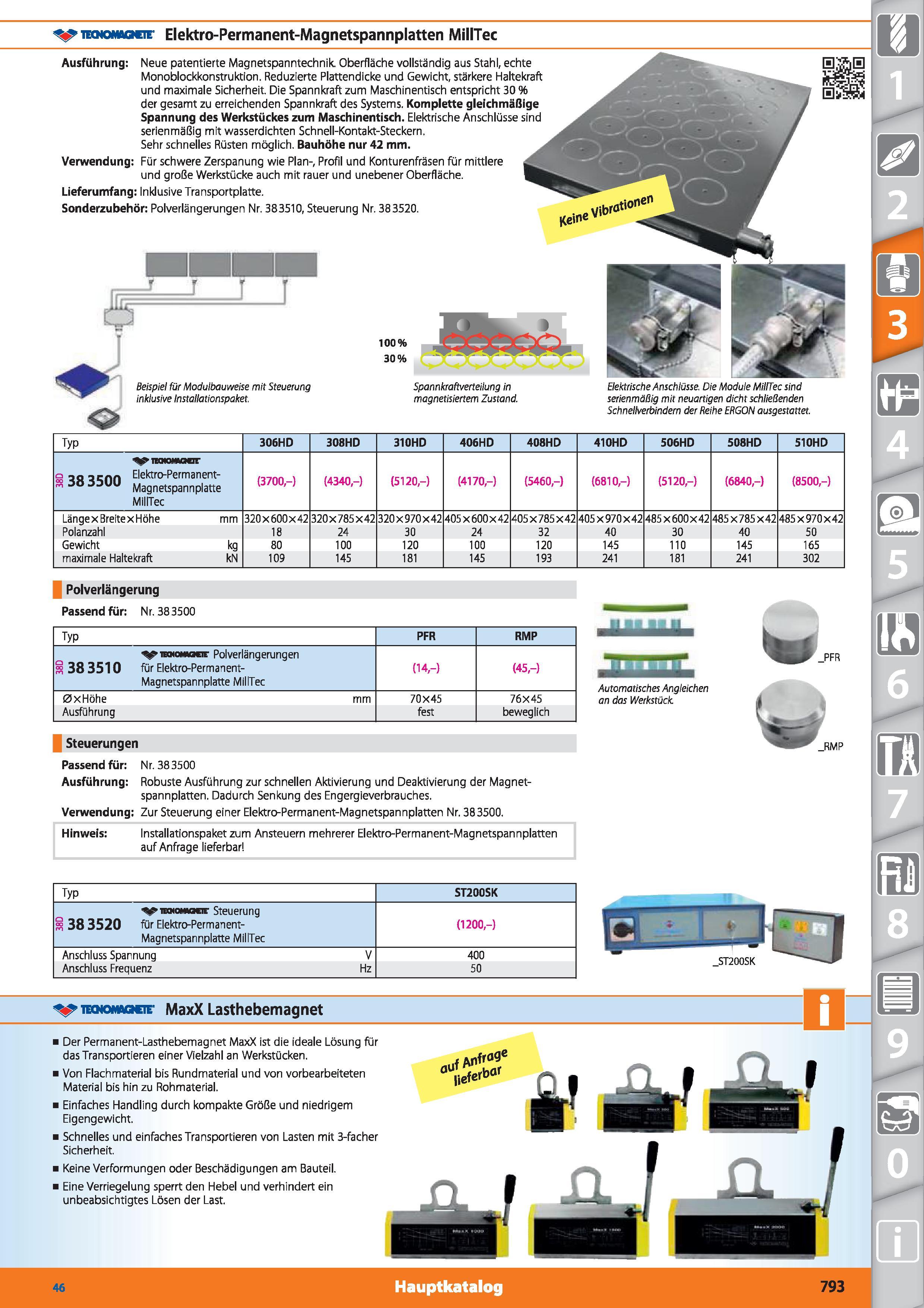 793 tknomäocie' Elektro-Permanent-Magnetspannplatten MillTec 1383500 Elektro-Permanent- Magnetspannplatte MillTec (3700- (4340- (5120,- (4170- ( Каталог HOFFMANN GROUP 2015 Инструмент режущий слесарный измерительный абразивный Оборудование Комплексные поставки для промышленных предприятий DEU Стр. 793