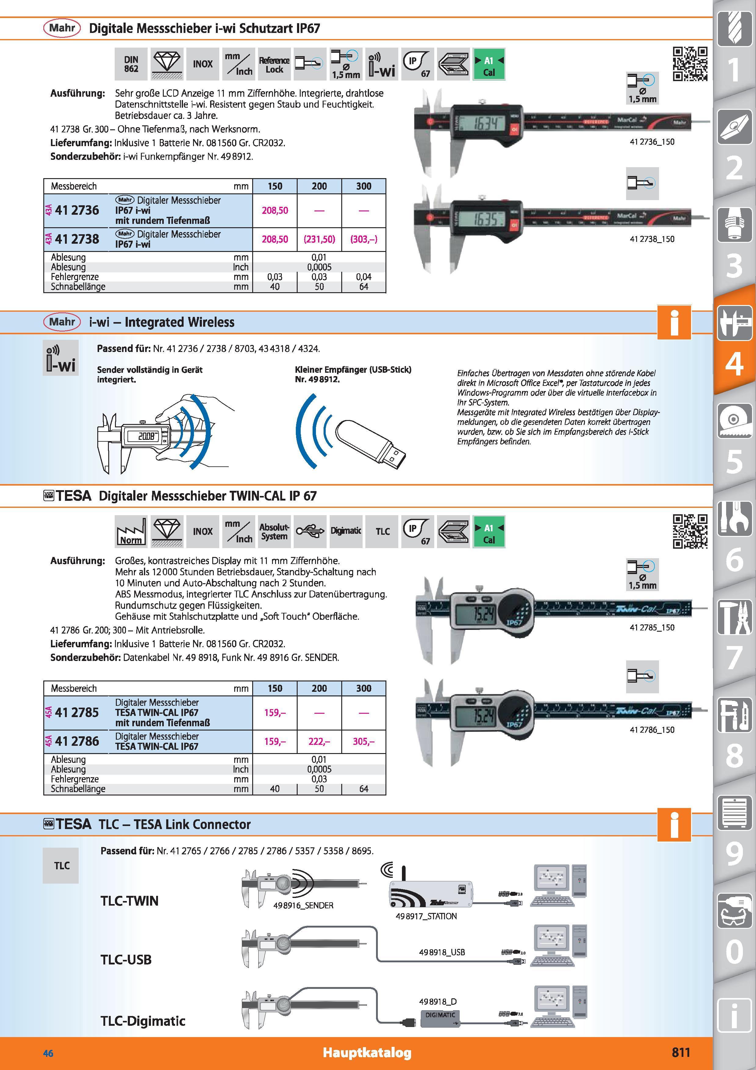 811 (Mahr) Digitale Messschieber i-wi Schutzart IP67 DIN 862 INOX mm/ /Inch Reference Lock 3 0 1,5 mm Ausführung Sehr große LCD Anzeige 11mm Zif Каталог HOFFMANN GROUP 2015 Инструмент режущий слесарный измерительный абразивный Оборудование Комплексные поставки для промышленных предприятий DEU Стр. 811