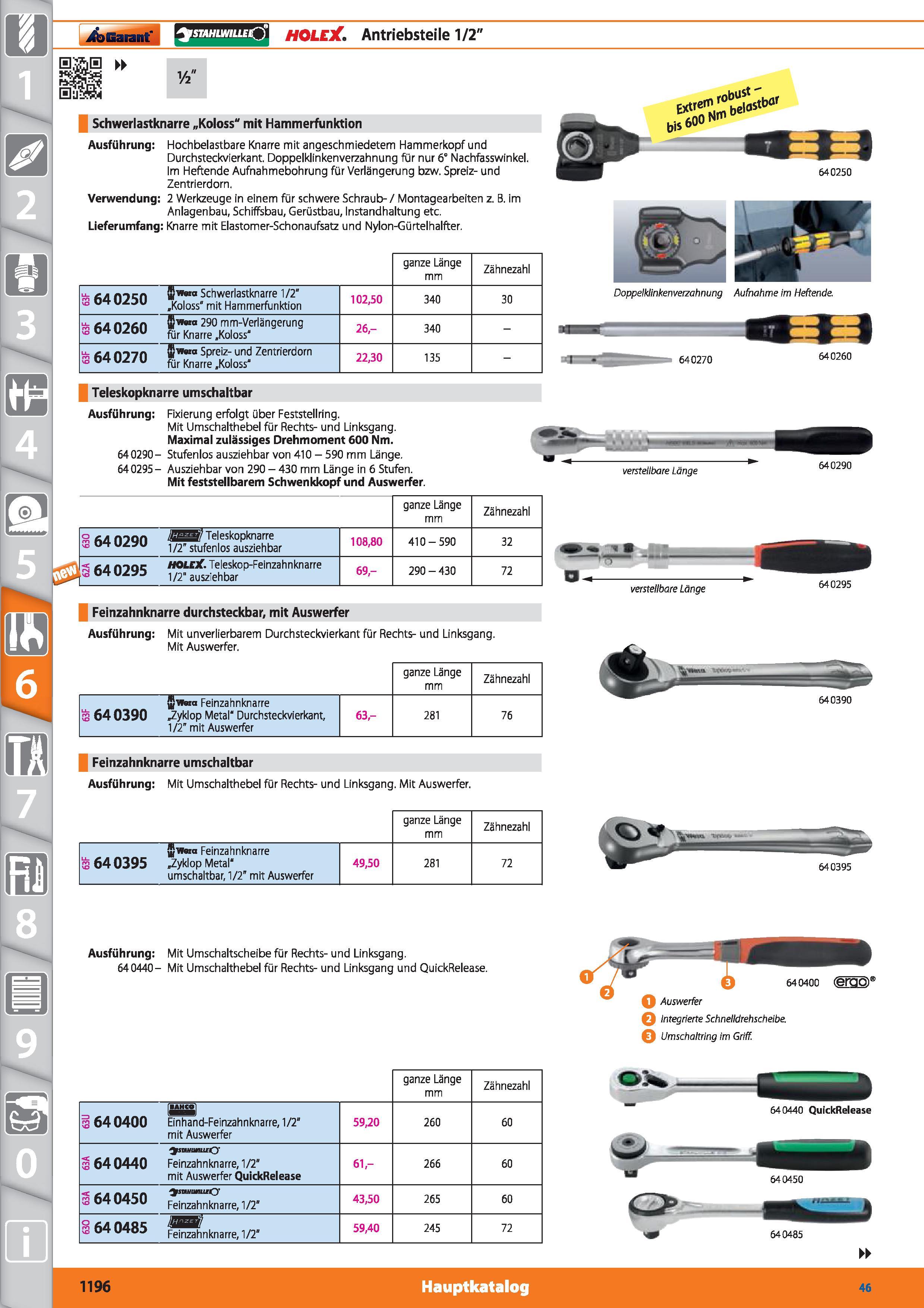 1196 m 1 i&>Garant' snifiwiucO HOLEX Antriebsteile 1/2 0 0 Ürl&i Schwerlastknarre „Koloss mit Hammerfunktion Ausführung Hochbelastbare Knarre mit Каталог HOFFMANN GROUP 2015 Инструмент режущий слесарный измерительный абразивный Оборудование Комплексные поставки для промышленных предприятий DEU Стр. 1196