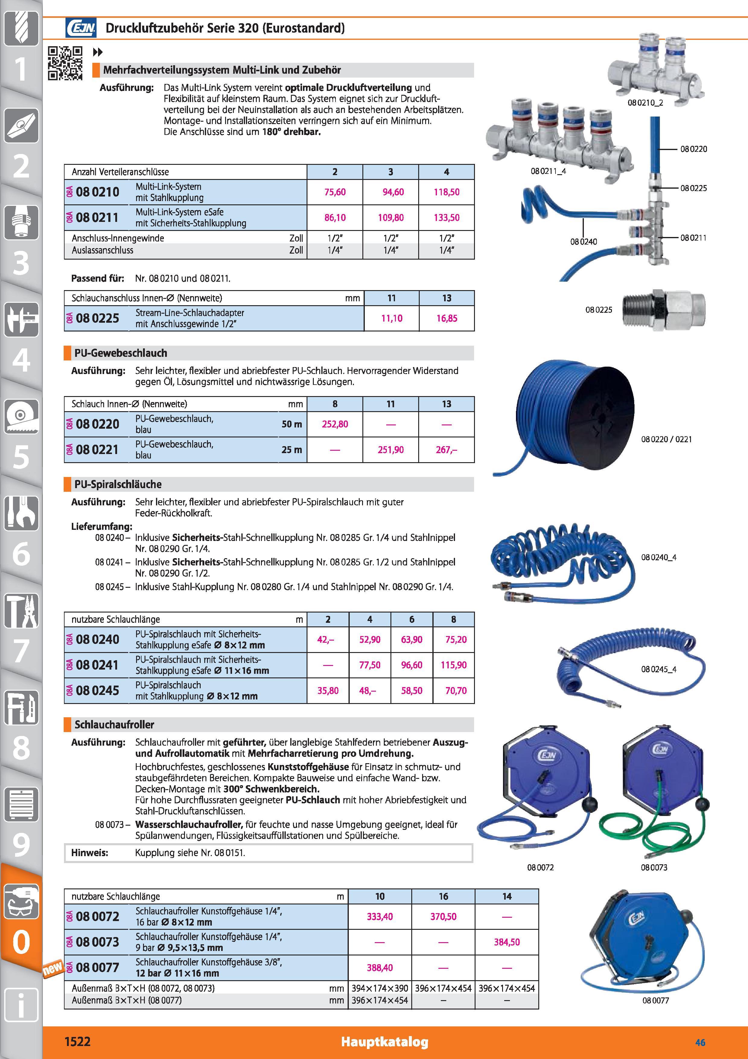 1522 Druckluftzubehör Serie 320 (Eurostandard) Mehrfachverteilungssystem Multi-Link und Zubehör Ausführung Das Multi-Link System vereint optimale Каталог HOFFMANN GROUP 2015 Инструмент режущий слесарный измерительный абразивный Оборудование Комплексные поставки для промышленных предприятий DEU Стр. 1522