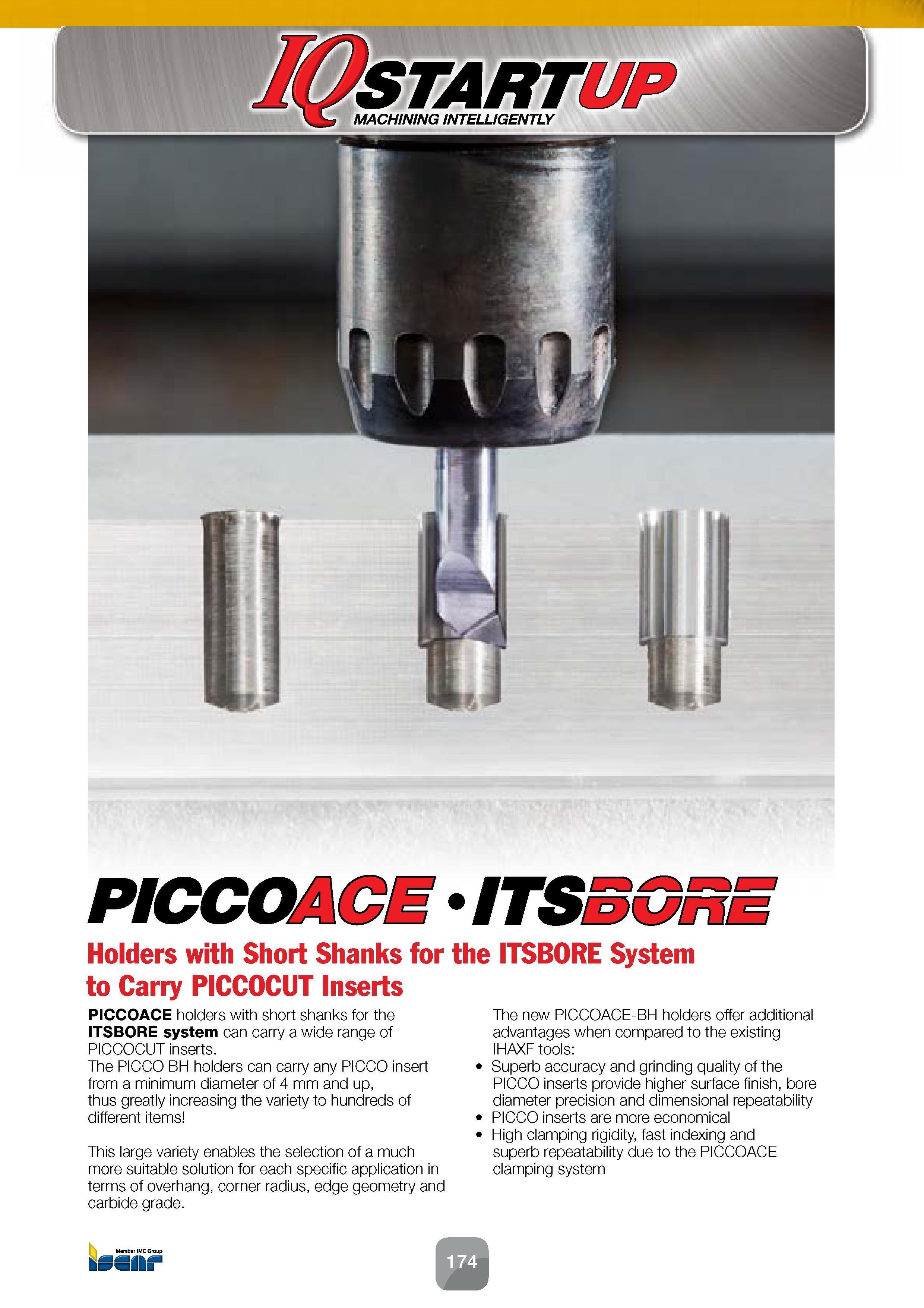 176 PICCm B-ITS< tE>UZM3 Holders with Short Shanks for the ITSBORE System to Carry PICCOCUT Inserts PICCOACE holders with short shanks for the ITSBOR Каталог ISCAR 2016 Новый металлорежущий инструмент и инструментальная оснастка для металлообрабатывающих промышленных станков и комплексов с ЧПУ Стр. 174