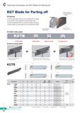 334 C Technical Information for KGT Blade for Parting off KGT Blade for Parting off O Features Parting application with the use of existing KGT inser Каталог KORLOY 2020 Режущий и вспомогательный инструмент для станков ЧПУ и универсальных Фрезы с СМП Сверла твердосплавные Резцы токарные Пластины сменные режущие Стр. C24