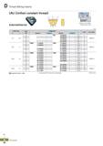 430 Thread Milling Inserts UNJ (Unified constant thread) External/Internal 5/16P Defined by: MIL-S-8879C Tolerance class: 3A/3B (mm) Insert size Pitc Каталог KORLOY 2020 Режущий и вспомогательный инструмент для станков ЧПУ и универсальных Фрезы с СМП Сверла твердосплавные Резцы токарные Пластины сменные режущие Стр. D46