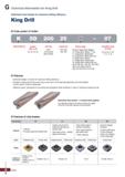 1006 G Technical Information for King Drill Optimized insert design for maximum drilling efficiency King Drill Code system of holder 5D 200 25 KING/KO Каталог KORLOY 2020 Режущий и вспомогательный инструмент для станков ЧПУ и универсальных Фрезы с СМП Сверла твердосплавные Резцы токарные Пластины сменные режущие Стр. G6