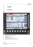 37 Наглядная иллюстрация основных областей экрана стойки ЧПУ Siemens Sinumerik 840D sl Обзор 1 Активная область управления и режим работы 2 Стр Справочник пользователя SIEMENS 840D sl 828D SINUMERIK Фрезерная обработка Системы числового программного управления станками СЧПУ Версия 2012 Стр. 37