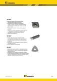 361 Описание сплавов Kennametal KD1400 Идеально подходит для выполнения общей токарной обработки цветных металлов Рекомендуется для обработки алюминиевых спл Каталог KENNAMETAL 2018 Инструмент токарный Резцы и державки с режущими сменными пластинами для наружного точения и внутреннего растачивания на станках Стр. B339