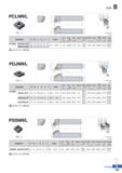 263 KHP B PCLNR/L CNDL R type insert (mm) Designation H W L S h 1 Insert Lever Screw Shim Ship pin Wrench Shim Pin Punch Clamp aamPin9 oil seal Plug Каталог KORLOY 2020 Режущий и вспомогательный инструмент для станков ЧПУ и универсальных Фрезы с СМП Сверла твердосплавные Резцы токарные Пластины сменные режущие Стр. B189