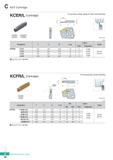 350 KGT Cartridge KCER/L (Cartridge) For grooving, turning, parting off, relief, profil machining KGMN KGMR/L KGGN KRMN R type insert (mm) Designatio Каталог KORLOY 2020 Режущий и вспомогательный инструмент для станков ЧПУ и универсальных Фрезы с СМП Сверла твердосплавные Резцы токарные Пластины сменные режущие Стр. C40