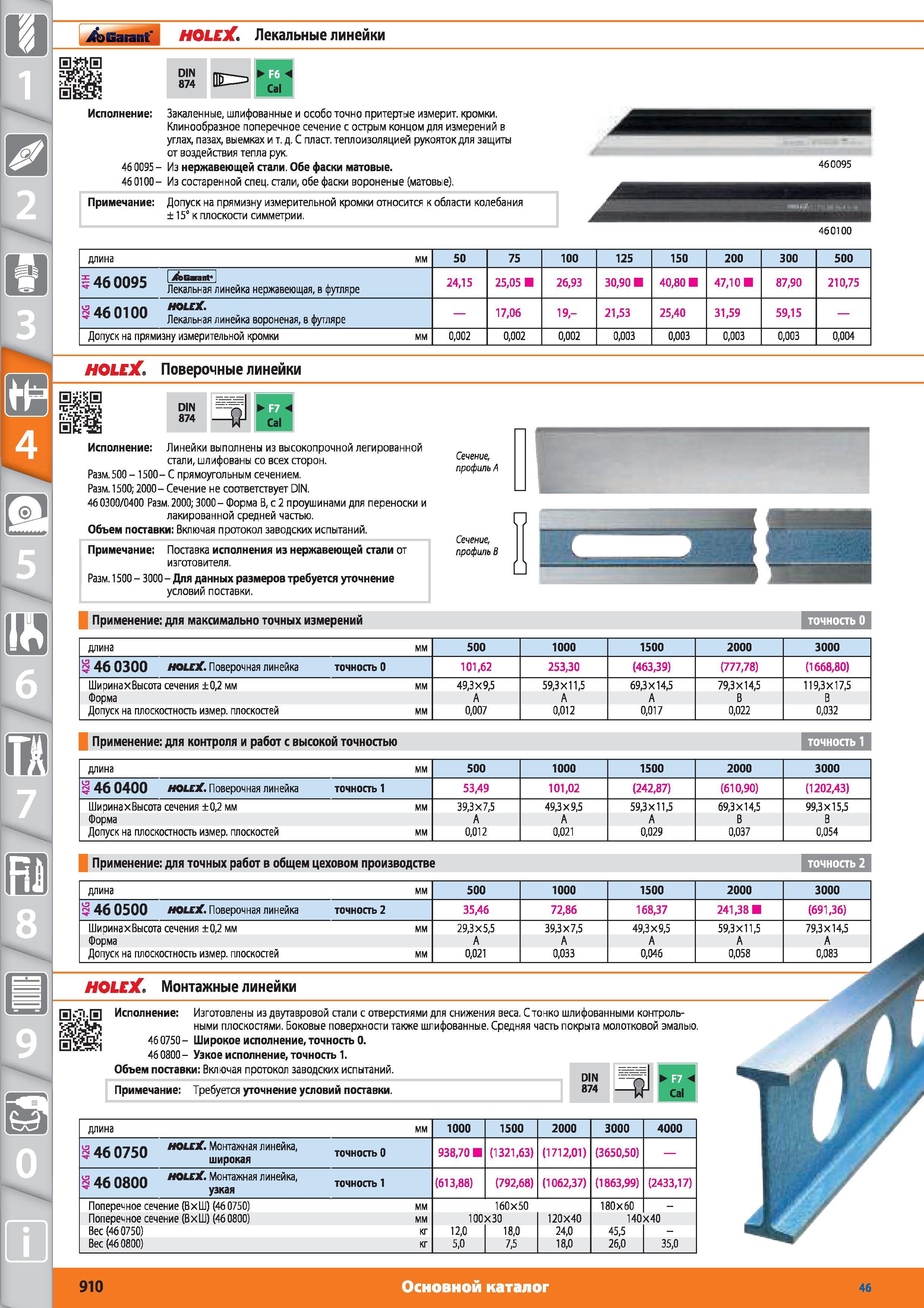 910 Лекальные линейки DIN F6 874 от Hoffmann Group Закаленные шлифованные и особо точно притертые измерит кромки Клинообразное поперечное сечение с острым Каталог HOFFMANN GROUP 2015 № 46 на русском Инструмент Оборудование Инвентарь Комплексные технологические решения и поставки Стр. 910