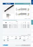 104 Токарный резец Pramet SELPR/L для внутренней токарной обработки на станках Правого и левого исполнений Размеры Вес указан в кг Запчасти Зажимной винт Резьб Каталог PRAMET 2014 на русском языке Токарная обработка Точение Отрезка Обработка канавок Нарезание резьбы Стр. 103