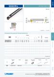 110 Расточной сборный токарный резец Pramet SSSCR/L с квадратными позитивными твердосплавными пластинами Металлорежущий инструмент с цилиндрическим хвостовиком Каталог PRAMET 2014 на русском языке Токарная обработка Точение Отрезка Обработка канавок Нарезание резьбы Стр. 109
