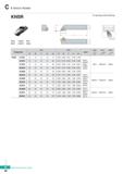 368 K Notch Holder 58 KNSR For grooving, profil machining KNG KNGP KNT KNR KNRP KNB Ji 1 / W ,L ii L, L2 ' SL- B H Designation mm inch Insert Clamp S Каталог KORLOY 2020 Режущий и вспомогательный инструмент для станков ЧПУ и универсальных Фрезы с СМП Сверла твердосплавные Резцы токарные Пластины сменные режущие Стр. C58